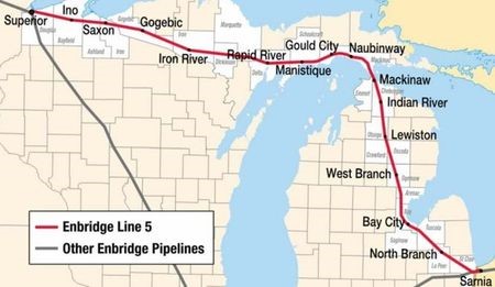 Ticking bomb under Lake Michigan – Line 5 oil and gas pipe